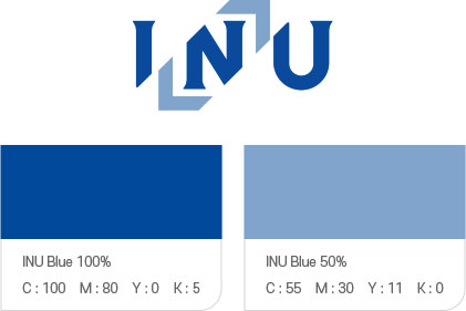 인천대학교 색상 및 서체